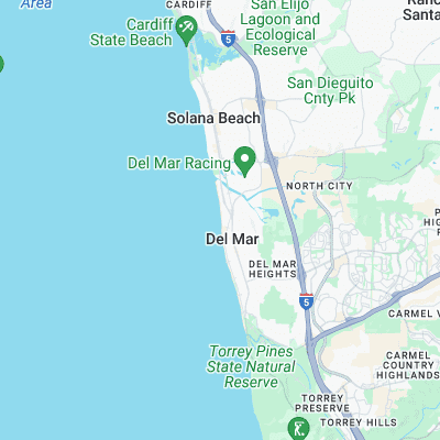 Del Mar surf map