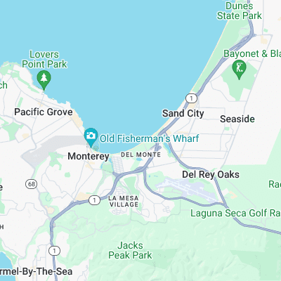 Del Monte Beach surf map