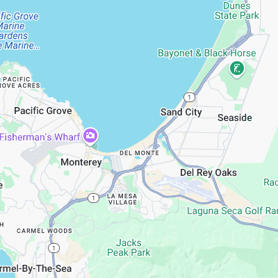 Del Monte Beach surf map