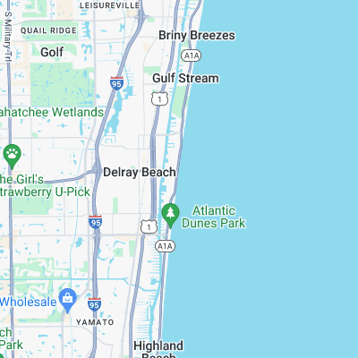 Delray Public Beach surf map