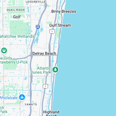 Delray Public Beach surf map