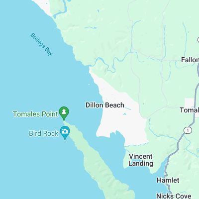 Dillon Beach surf map