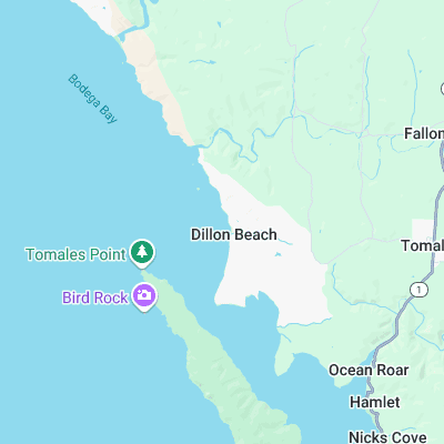 Dillon Beach surf map