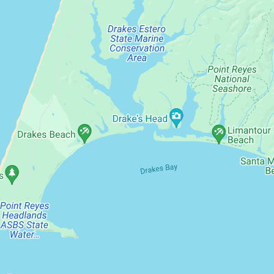 Drakes Beach surf map