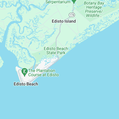 Edisto Beach surf map
