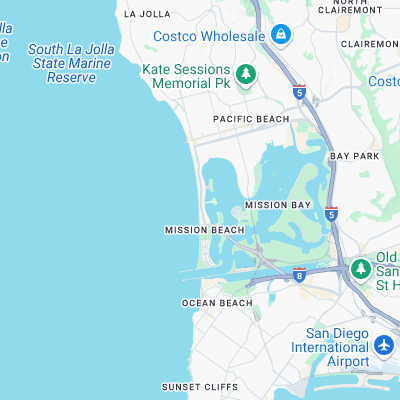 El Carmel Point surf map