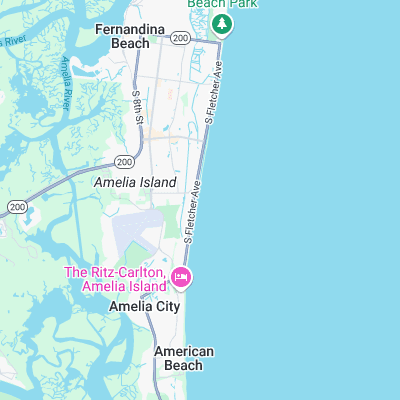 Fernandina Pier surf map