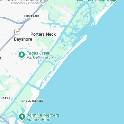 Figure Eight Island surf map