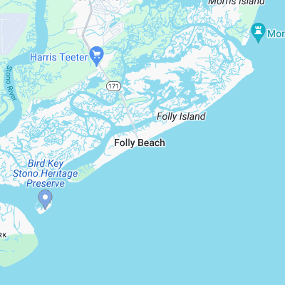 Folly Beach Pier surf map