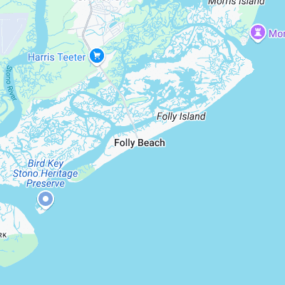 Folly Beach Pier surf map