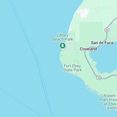 Fort. Ebey surf map