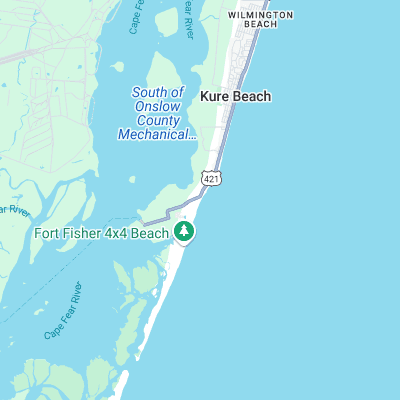 Fort Fisher surf map