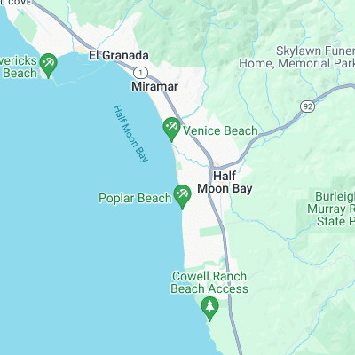 Francis Beach surf map
