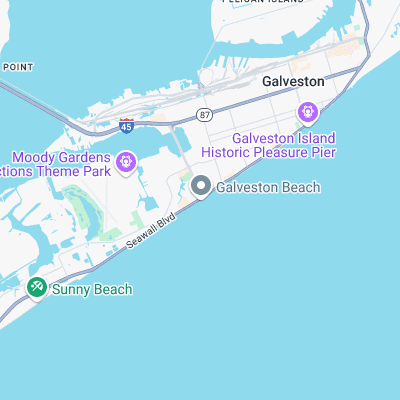 Galveston surf map