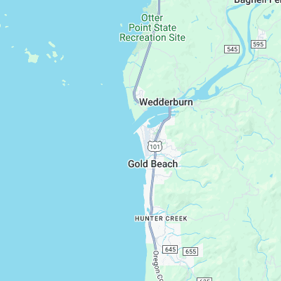 Gold Beach surf map