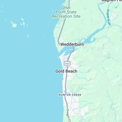 Gold Beach surf map