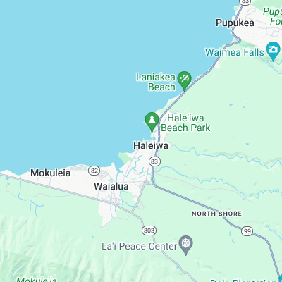 Haleiwa surf map