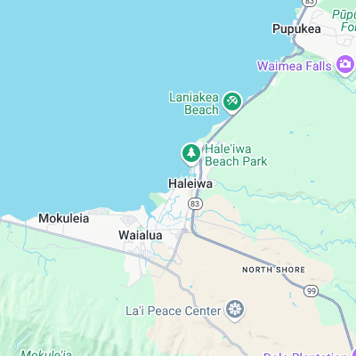 Haleiwa surf map