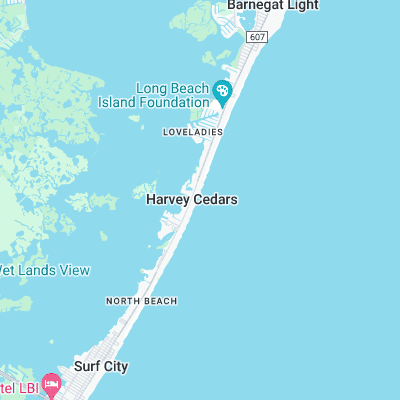 Harvey Cedars surf map