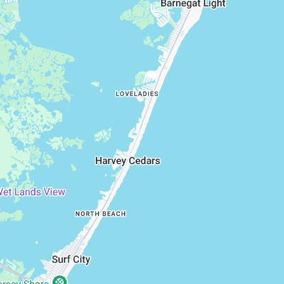 Harvey Cedars surf map