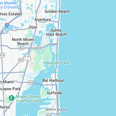 Haulover Beach surf map