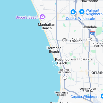 Hermosa Beach Pier surf map