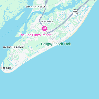 Hilton Head surf map