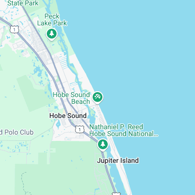 Hobe Sound surf map