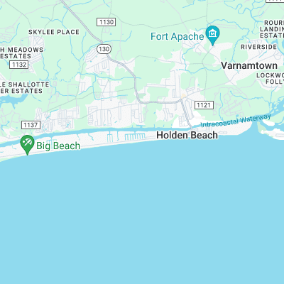 Holden Beach surf map