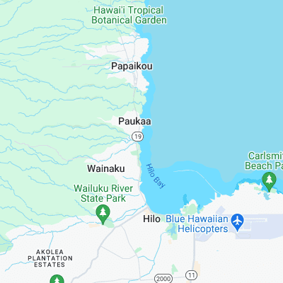 Honolii surf map
