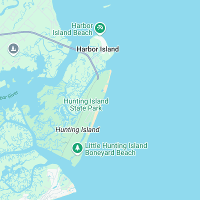 Hunting Island surf map