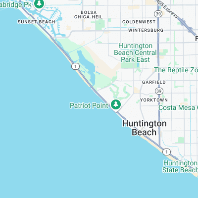 Huntington Cliffs surf map