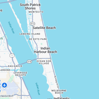 Indian Harbor Beach surf map