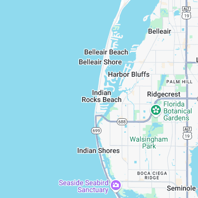 Indian Rocks Beach surf map