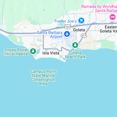 Isla Vista surf map