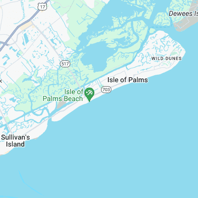 Isle of Palms Pier surf map