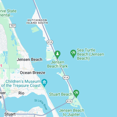 Jensen Beach surf map