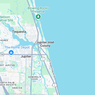 Jupiter Inlet surf map