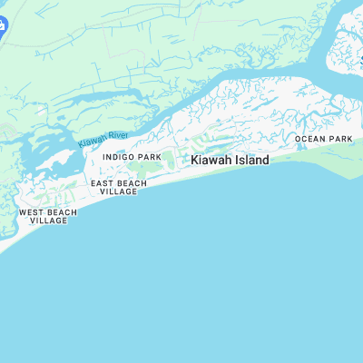 Kiawah Island surf map