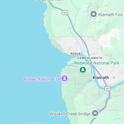 Klamath Rivermouth surf map