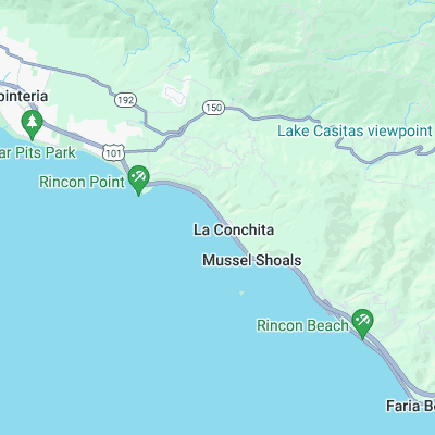 La Conchita Beach surf map