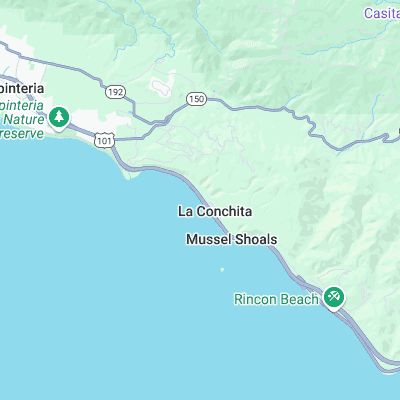 La Conchita Beach surf map