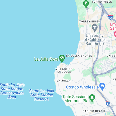 La Jolla Cove surf map