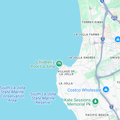 La Jolla Cove surf map