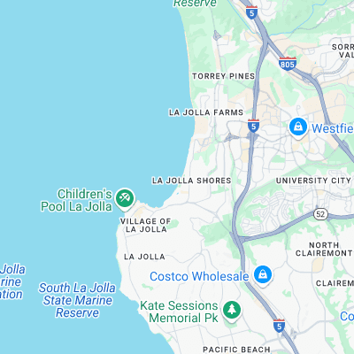 La Jolla Shores surf map