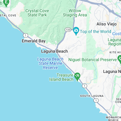 Laguna Beach surf map