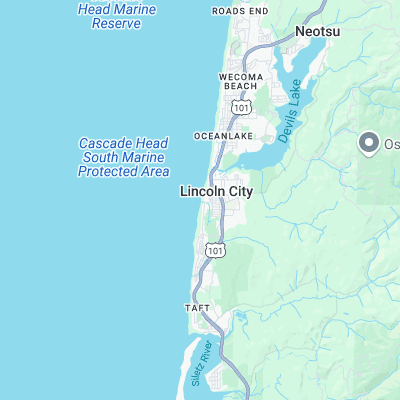 Lincoln City surf map