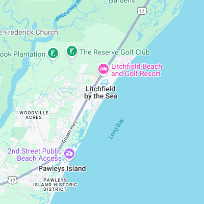 Litchfield Beach surf map