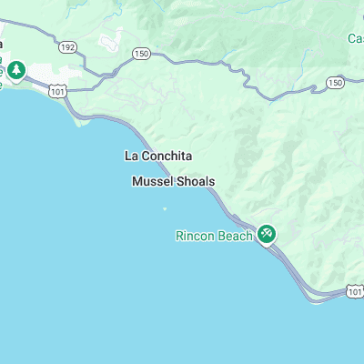 Little Rincon surf map