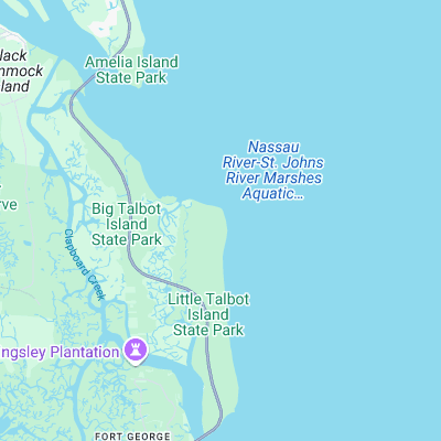 Little Talbot surf map